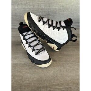 2016 Air Jordan Shoes Retro 9 IX GS OG Black White Red 302359 112 Sz 4.5Y